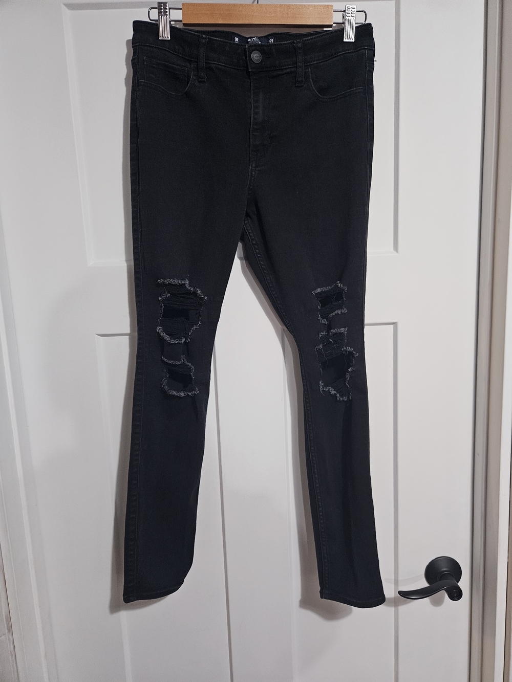 Hollister Black Distressed Skinny Jeans